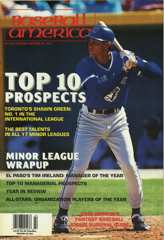 1994-10-03 Top 10 MLB Prospects List
