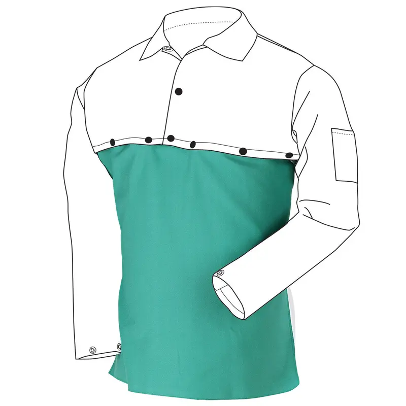 20-Inch Flame-Resistant Cotton Bib for Light Industrial Use – F9-20B