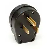 220V Right-Angle NEMA 6-50P Male Plug – Direct-Wire Configuration