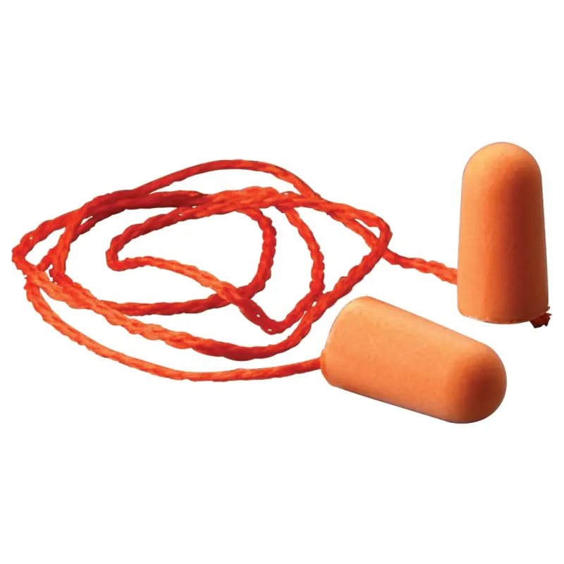 3M Corded Foam Earplugs – Disposable Hearing Protection, 100 per Pack (Model 1110)