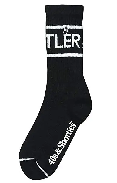 40s & Shorties x HUSTLER Logo Ribbed Crew Socks