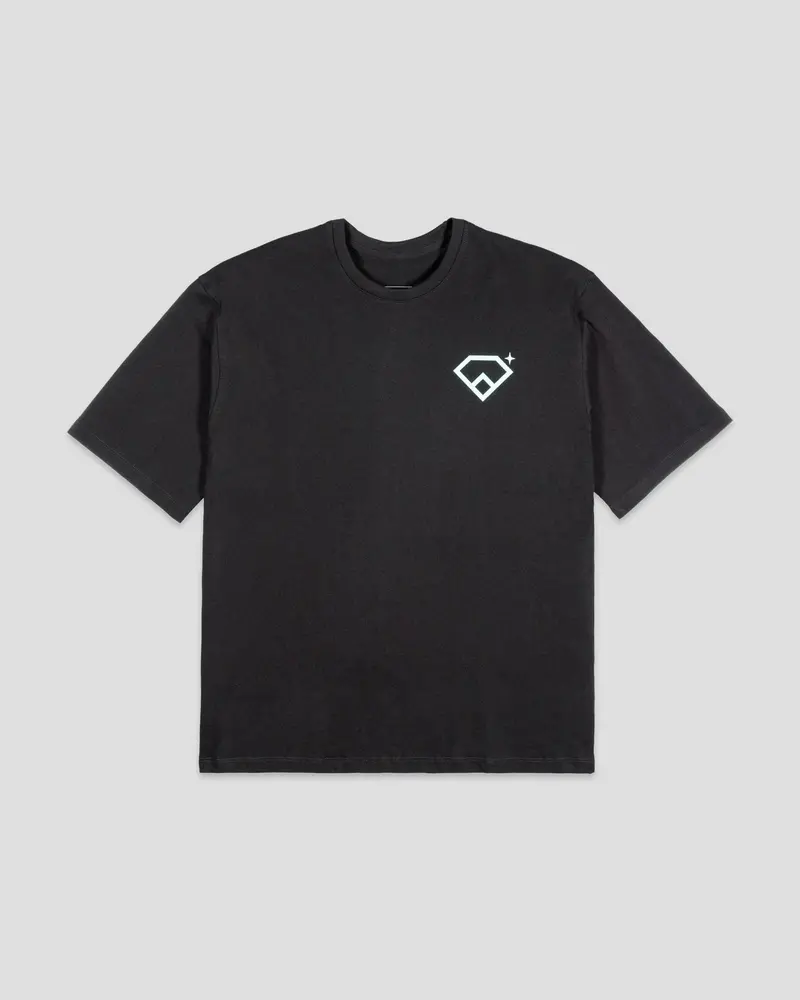 ‘A Game So Fine’ Women’s Relaxed-Fit Baseball Tee – Black