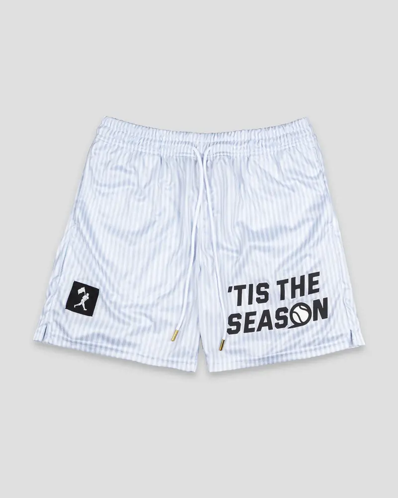 Adult Diamond Air Mesh Shorts – Holiday Baseball Theme
