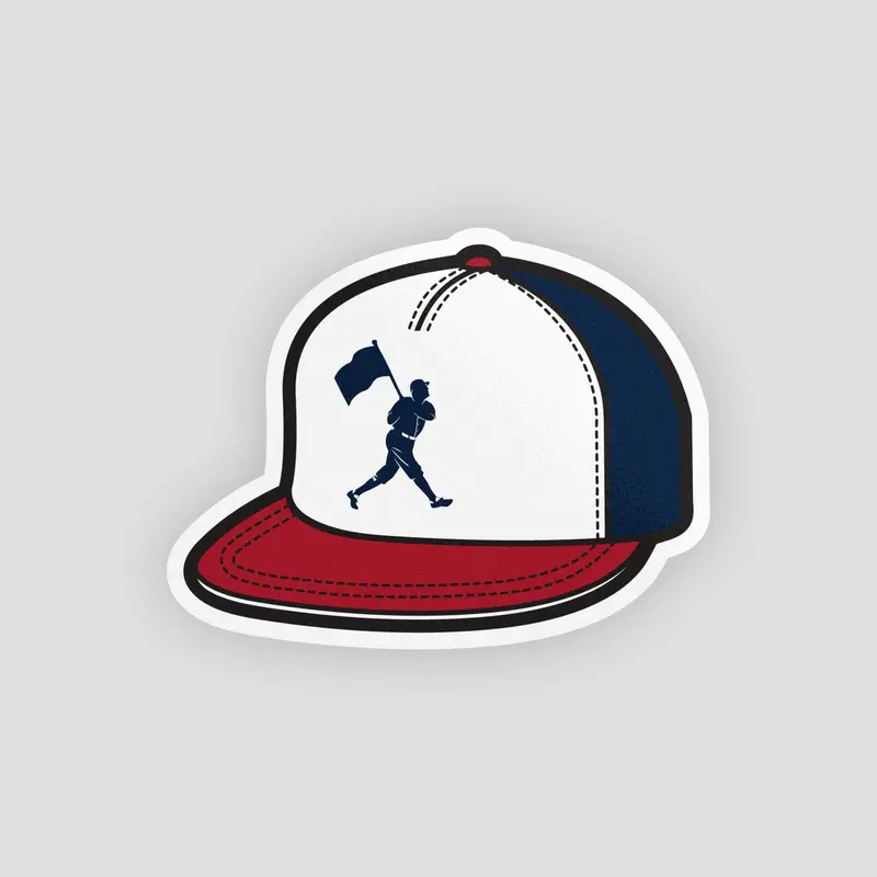 August 2023 Pin of the Month: Flag Man Heritage Cap Illustration