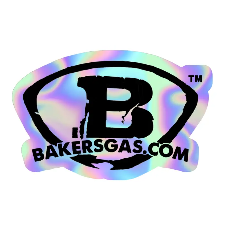 Baker’s Gas Holographic Logo Vinyl Decal