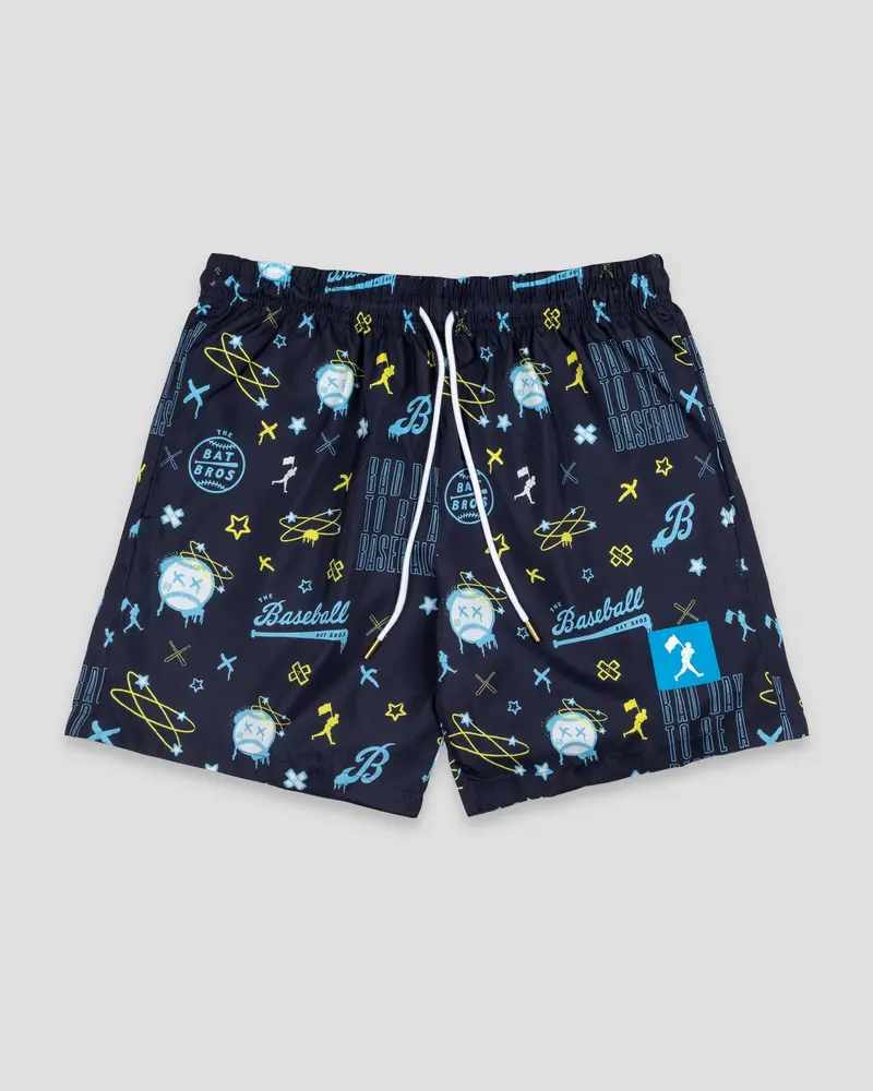 Bat Bros ‘Bad Day’ Graphic Swim Trunks
