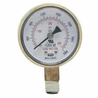 Best Welds 2.5-Inch Pressure Gauge – 400 PSI Full Scale, B25400