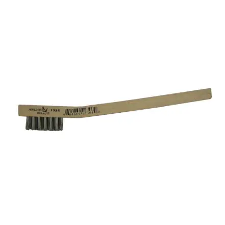 Best Welds Stainless Steel Curved-Handle Utility Brush – Hand-Tied Construction, 15SS