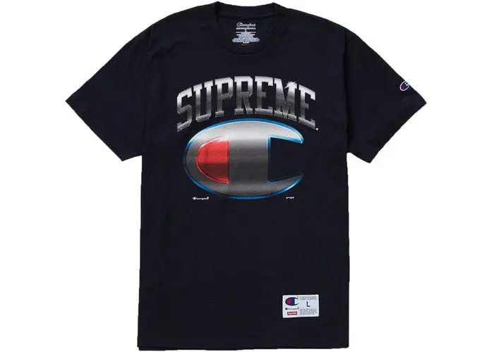 Black Champion Chrome Short-Sleeve Top