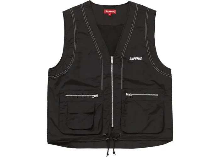 Black Nylon Cargo Vest