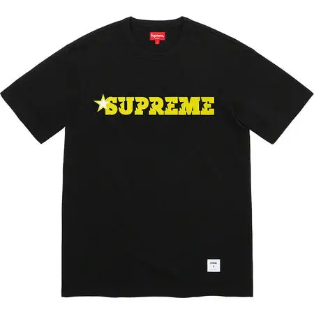 Black Short-Sleeve Top Showcasing Supreme Star Logo