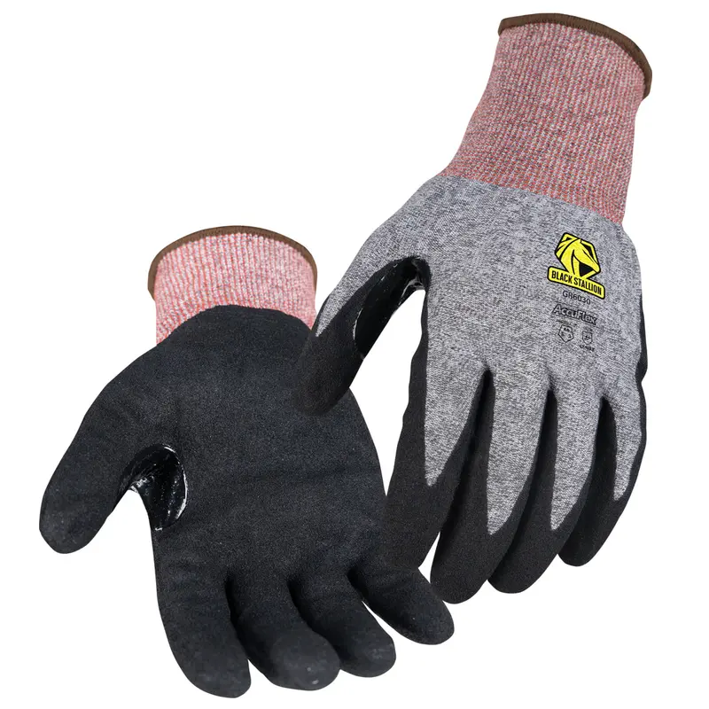Black Stallion AccuFlex A6 Cut-Resistant 18-Gauge Nitrile Knit Gloves (12-Pack)