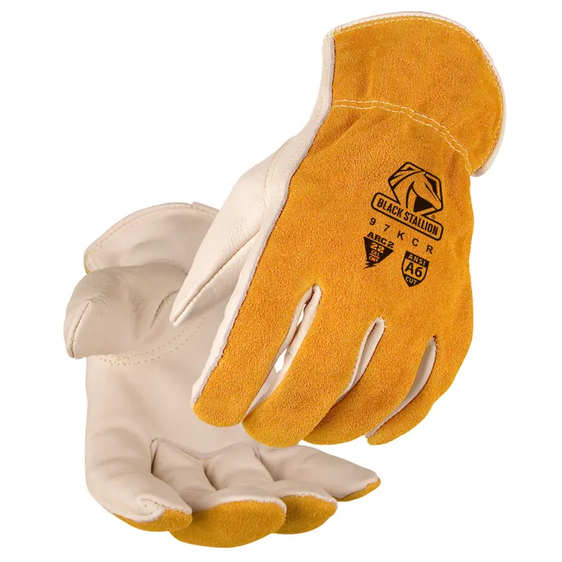 Black Stallion ARC-Rated A6 Cowhide Cut-Resistant Drivers Gloves