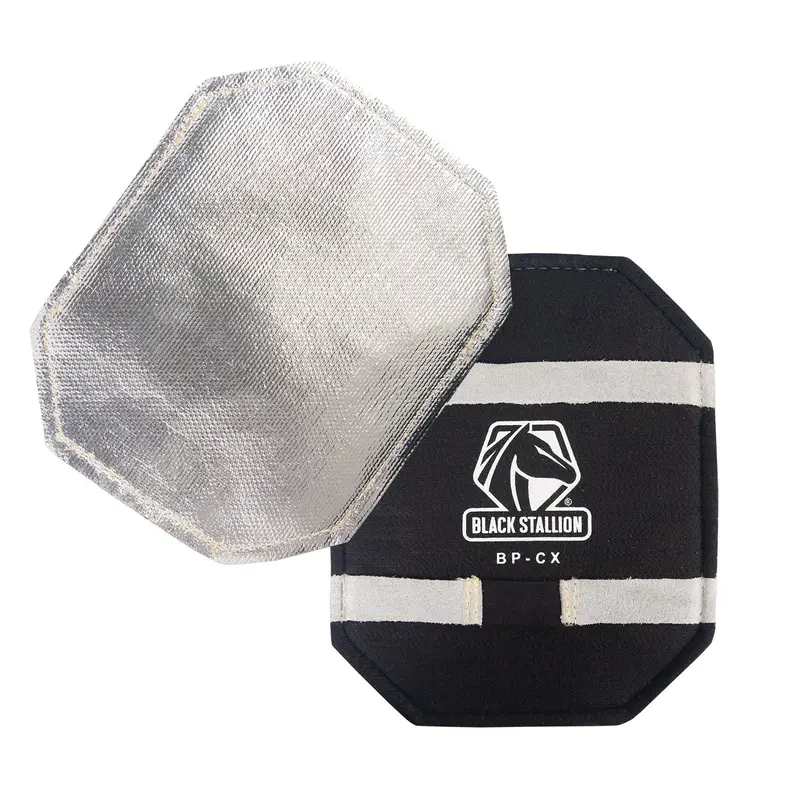 Black Stallion BP-CX Oversized Aluminized Backpad: Fiberglass & Carbon Felt Lining