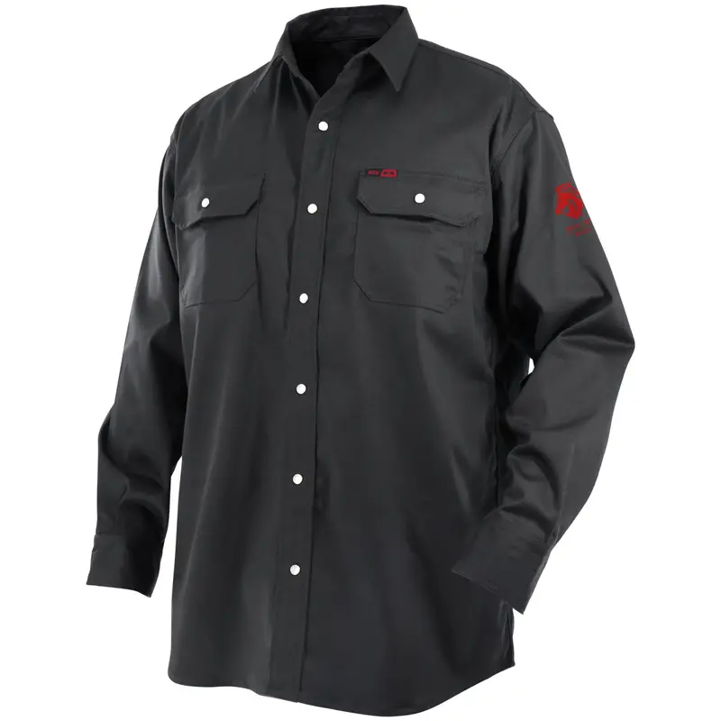 Black Stallion BSX® Arc-Resistant / Flame-Resistant Cotton Work Shirt (Black)