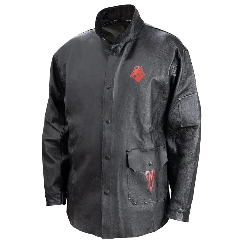 Black Stallion BSX Contoured Pigskin Welding Jacket with Reinforced Fit – JL2035-BK