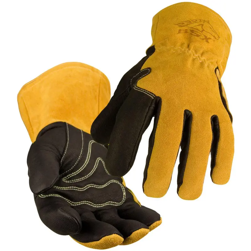 Black Stallion BSX Premium MIG Gloves: Grain Pigskin & Cowhide Blend – BM88