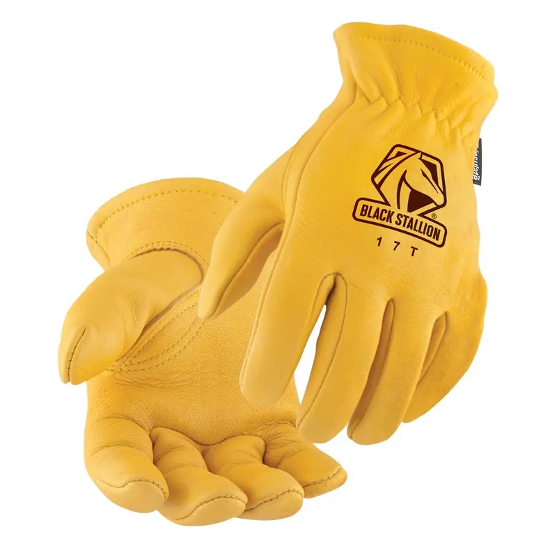Black Stallion Elk Skin Driving Gloves with Thinsulate Insulation – Model 17T