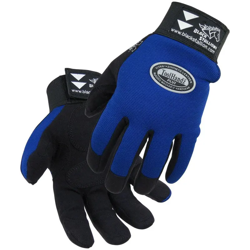 Black Stallion Handz PLUS Mechanic Gloves – Blue Reinforced Design