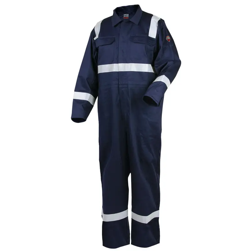 Black Stallion TruGuard 300 Reflective Flame-Resistant Coveralls – Navy (CF2216-NV)