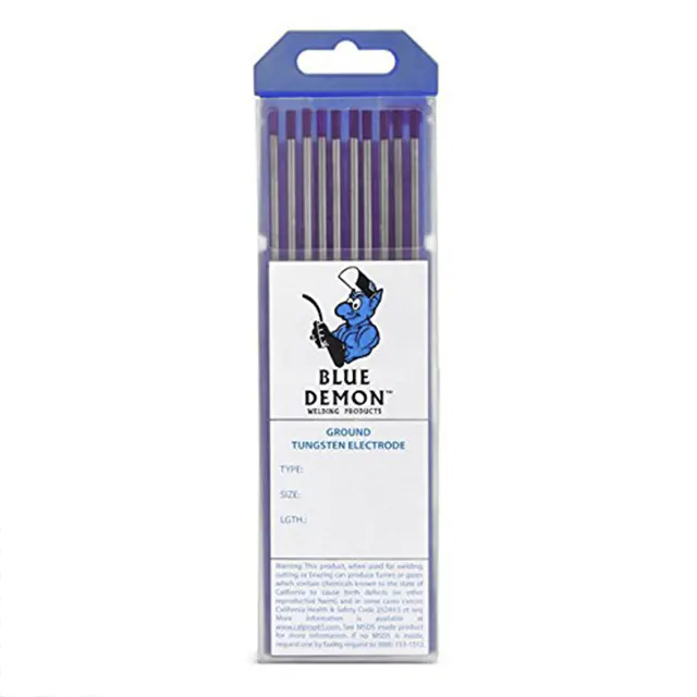 Blue Demon 2% Lanthanated Tungsten Electrodes – Pack of 10 for Precision TIG – TE2L
