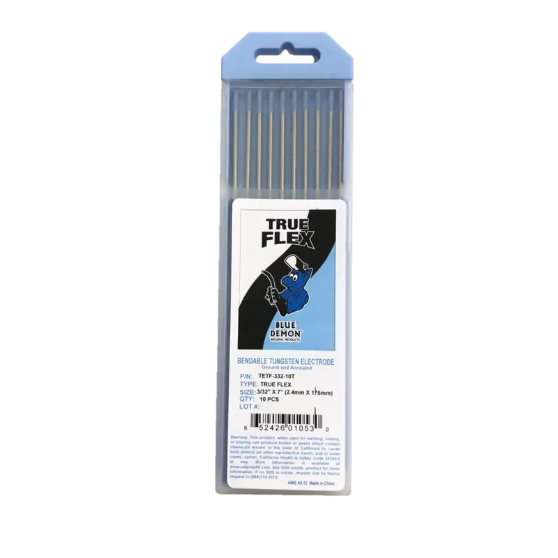 Blue Demon TrueFlex Tungsten Electrodes for Precision GTAW