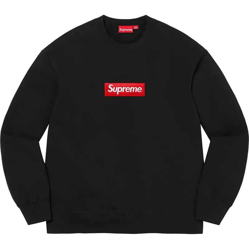 Box Logo Crewneck Sweater in Black – Supreme