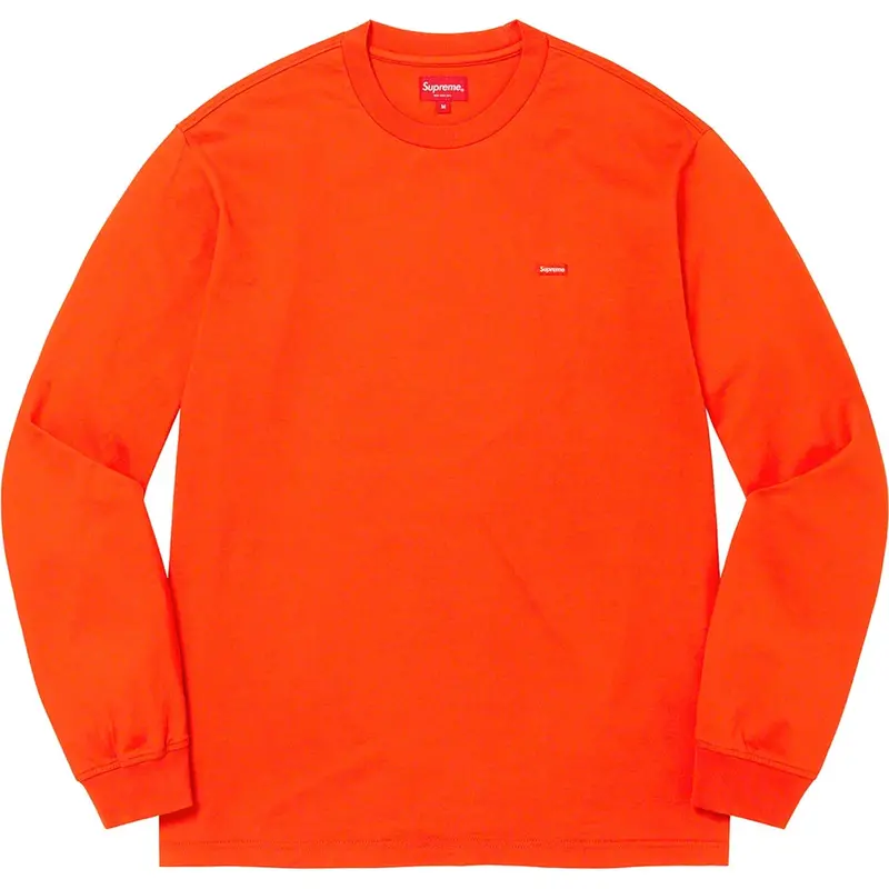 Bright Orange Supreme Small Box Long-Sleeve Tee