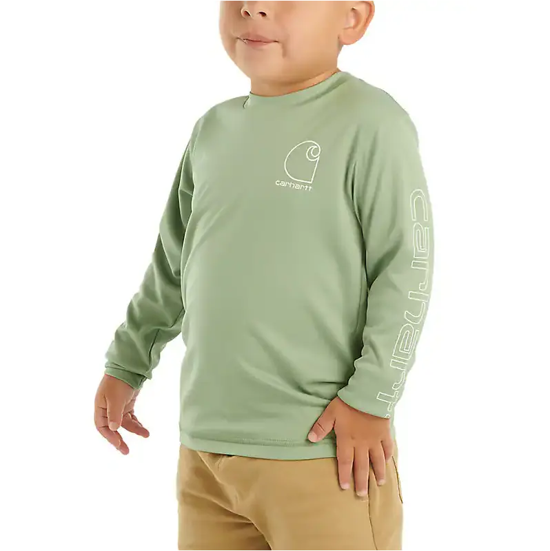 Carhartt Force Long-Sleeve Cotton T-Shirt in Forest Green