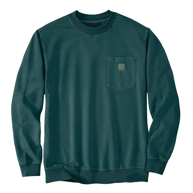 Carhartt Garment-Dyed Crewneck Sweatshirt with Pocket – Greenstone