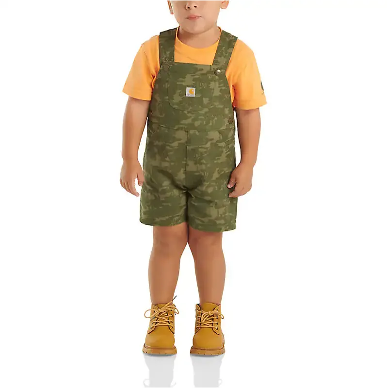 Carhartt Kids Pale Olive Green Canvas Shortalls