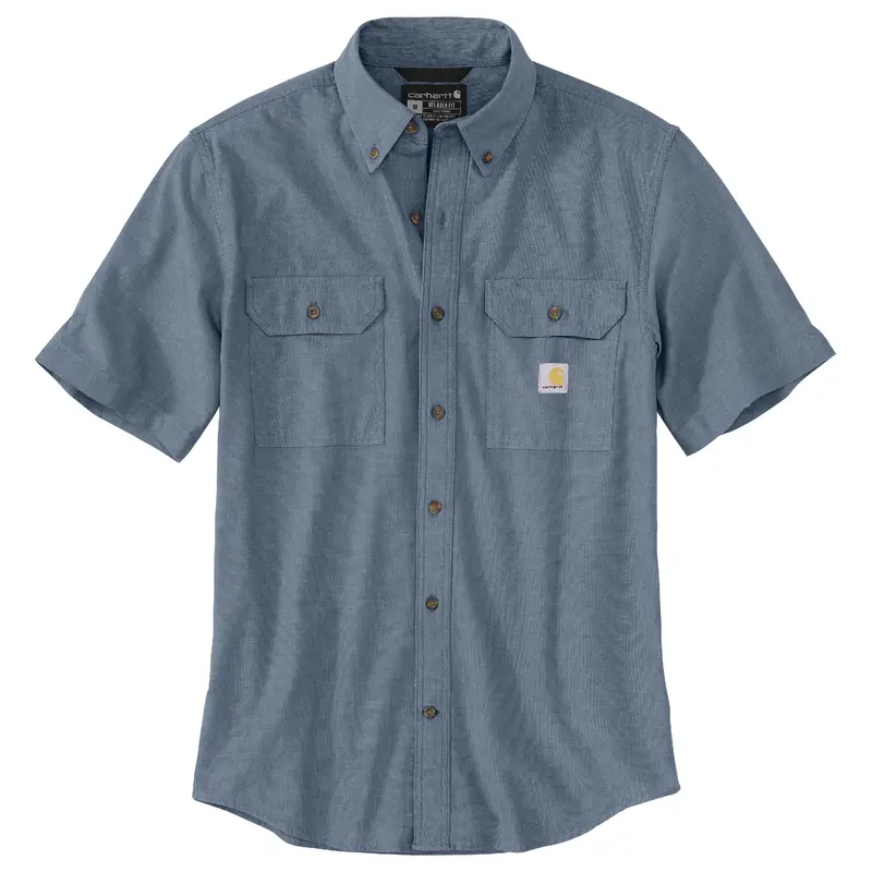 Carhartt Loose-Fit Midweight Chambray Short-Sleeve Shirt in Denim Blue