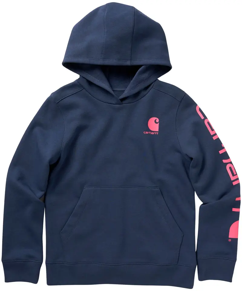 Carhartt Youth Denim Heather Hooded Sweatshirt – Graphic Print
