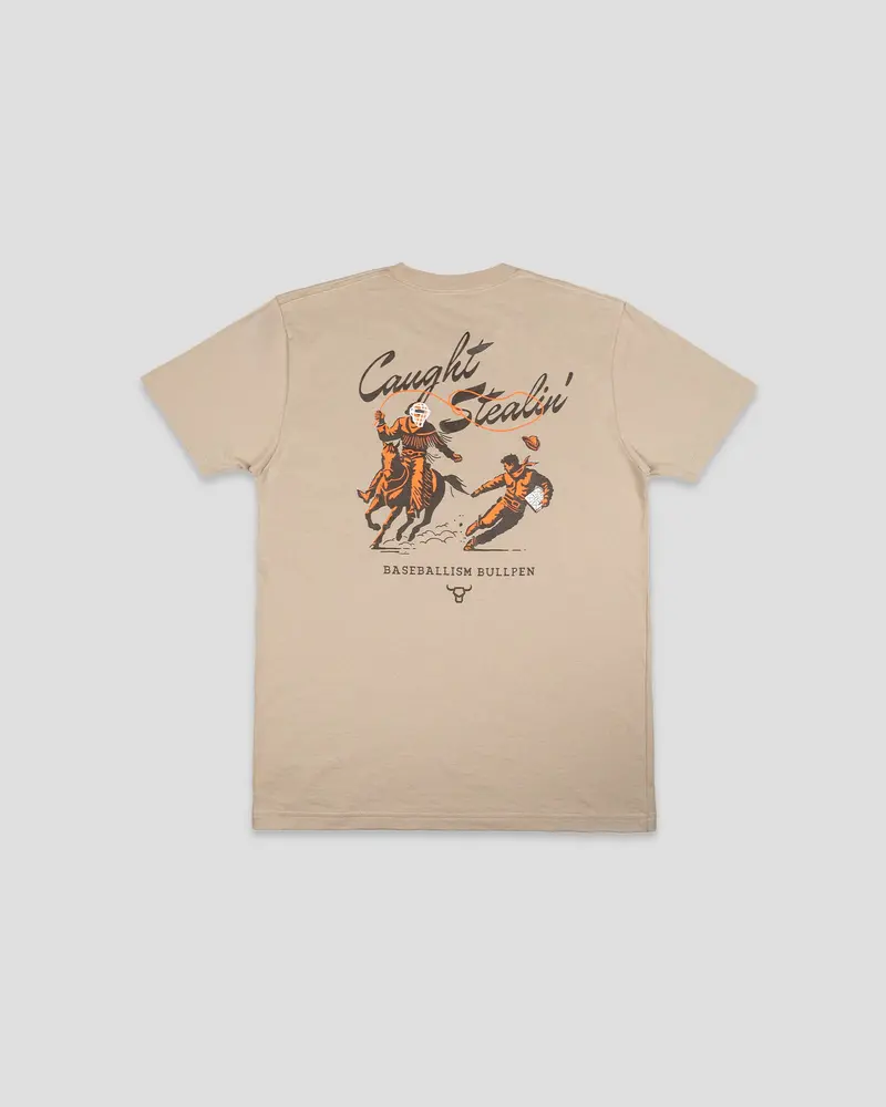 ‘Caught Stealin’’ Youth T-Shirt – Cream
