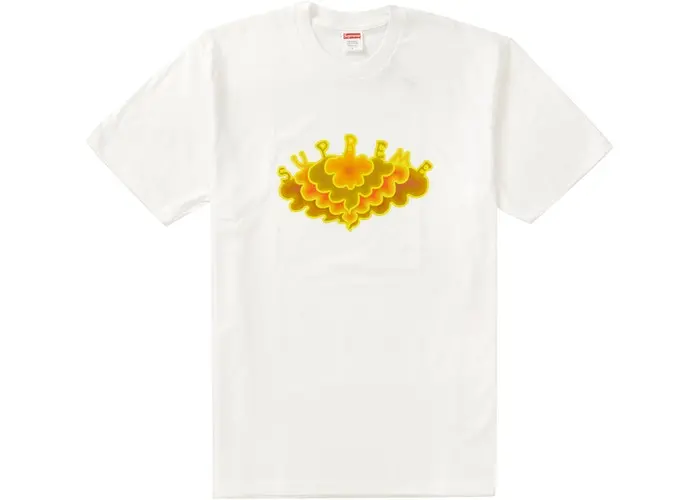 Cloud Motif Graphic Tee – Off-White Cotton Base