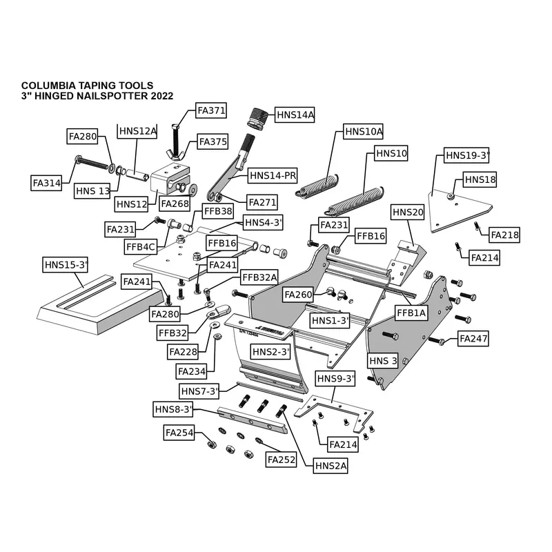 Columbia Nail Spotter Replacement Parts