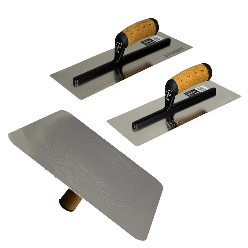 Columbia Silver Curved Hawk & Trowel Set – Ergonomic Drywall Tools