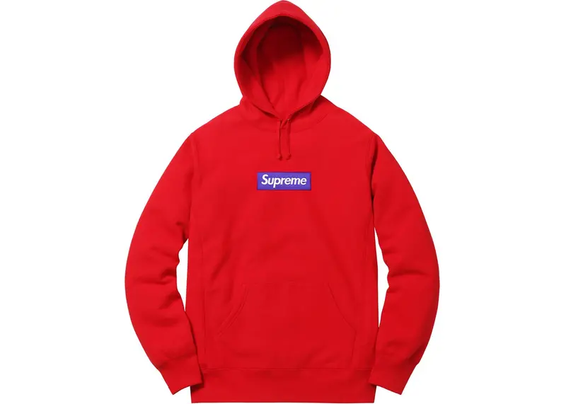 Cream-Colored Box Logo Hooded Sweatshirt – Supreme Iconic Design