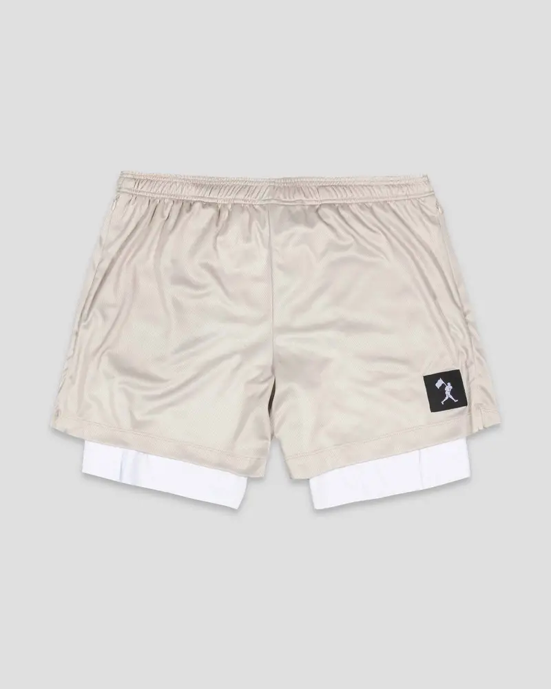 Cream Diamond Air Liner Mesh Training Shorts for Athletes