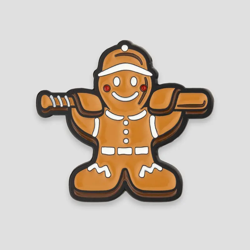 December 2024 Limited-Edition Pin – Gingerbread Baseball Motif