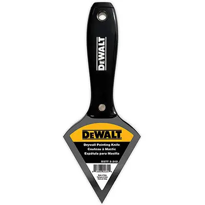 DeWALT 3.5-Inch Stainless Steel Pointed Joint Knife with Ergonomic Nylon Handle