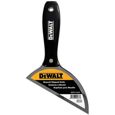 DeWALT 6-Inch Stainless Steel Clipped Knife with Durable Nylon Handle