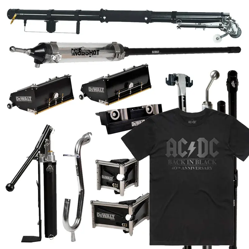 DeWALT Back In Black Drywall Taping Kit with Bonus AC/DC T-Shirt