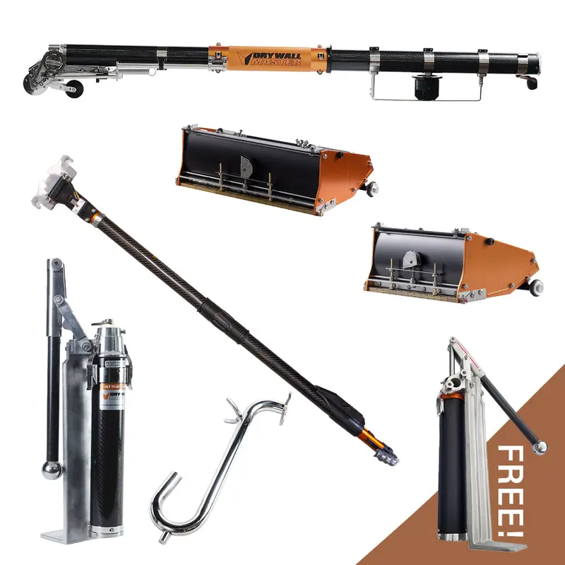 Drywall Master Carbon Fiber Tool Set with Complimentary Pump Included