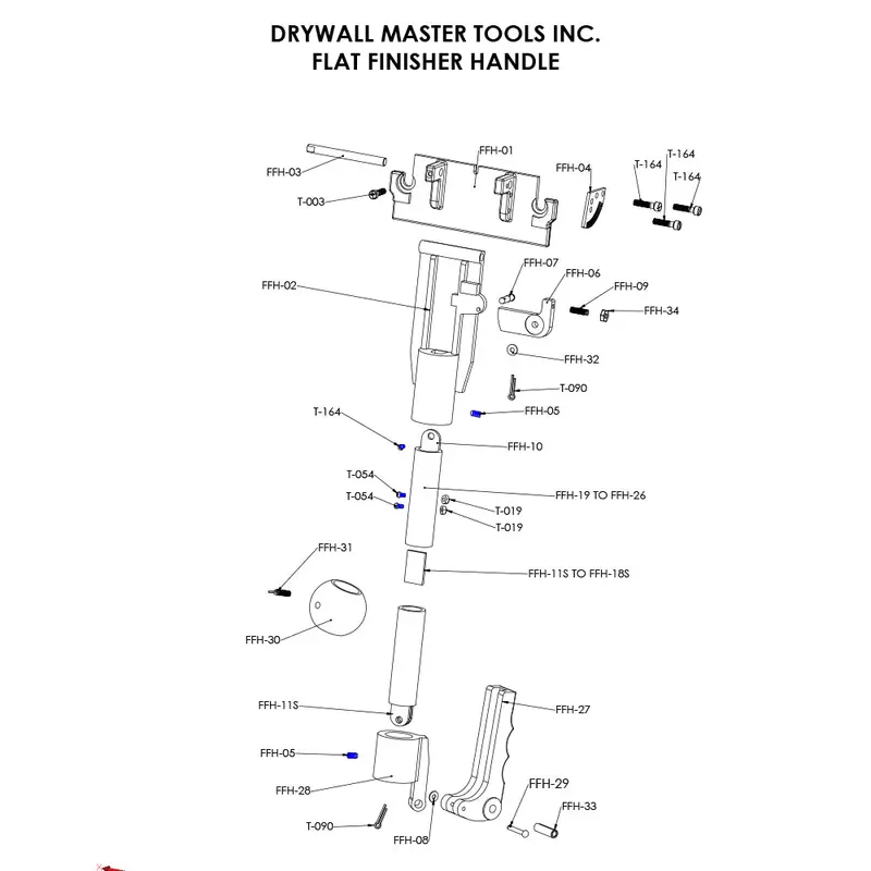 Drywall Master Handle Replacement Assembly