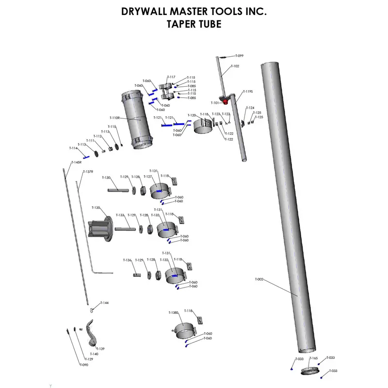 Drywall Master Taper Body Replacement Parts Kit