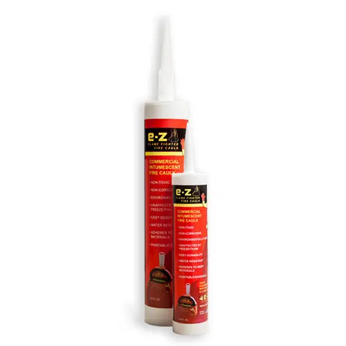E-Z Flame Fighter Intumescent Firestop Caulk for Structural Fire Barriers
