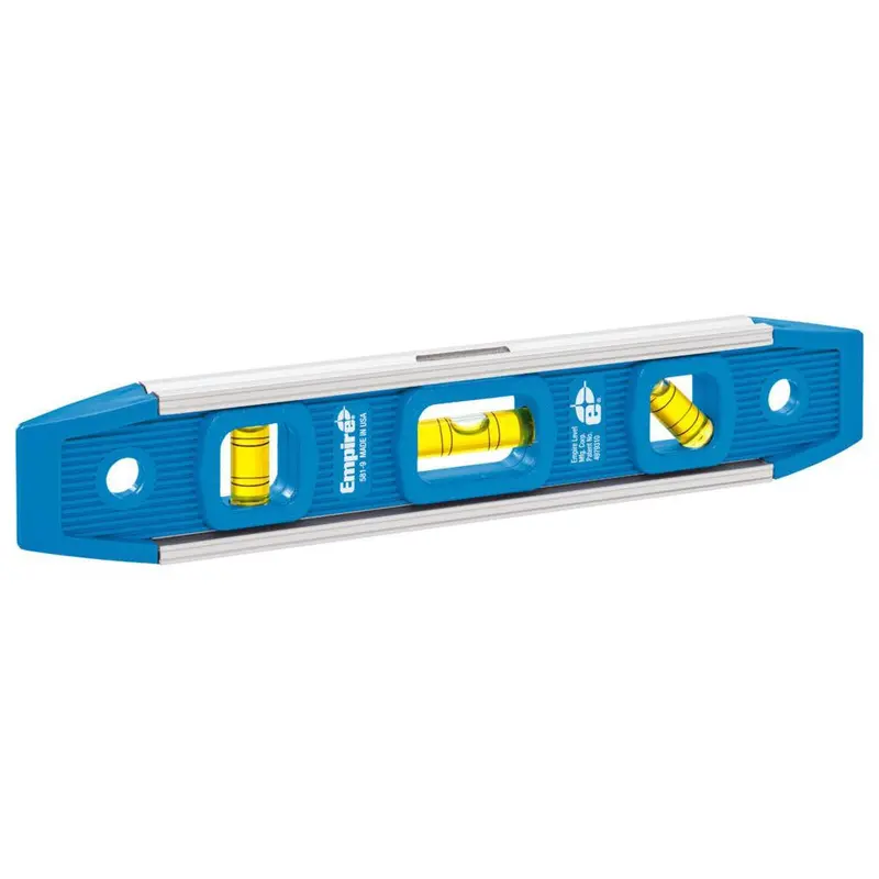 Empire 9-Inch Magnetic Torpedo Level – Precision Aluminum Level with Rare-Earth Magnets