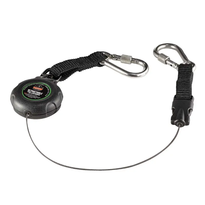 Ergodyne Squids 3000 Retractable Tool Lanyard with Dual Stainless-Steel Carabiners