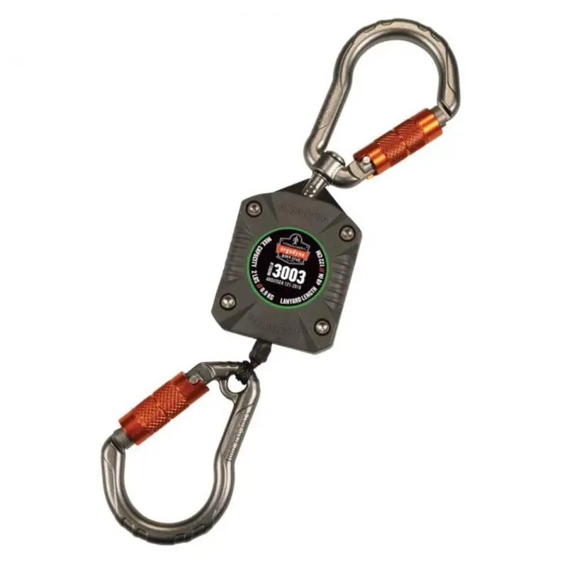 Ergodyne Squids 3003 Retractable Tool Lanyard with Dual Locking Carabiners